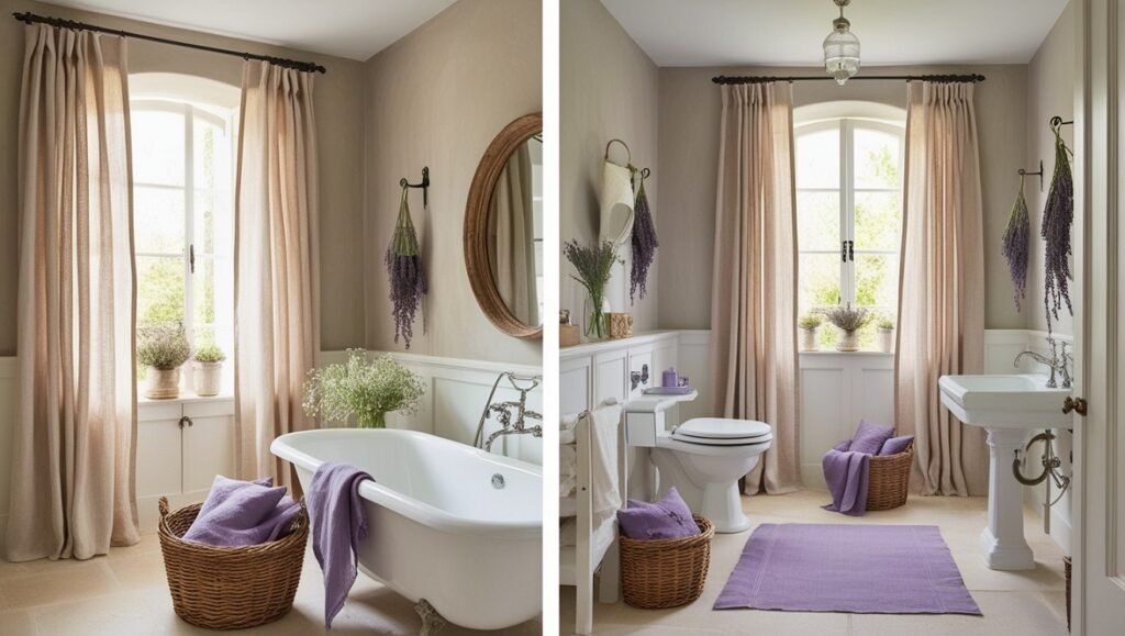 Lavender-Scented Linen Curtains
