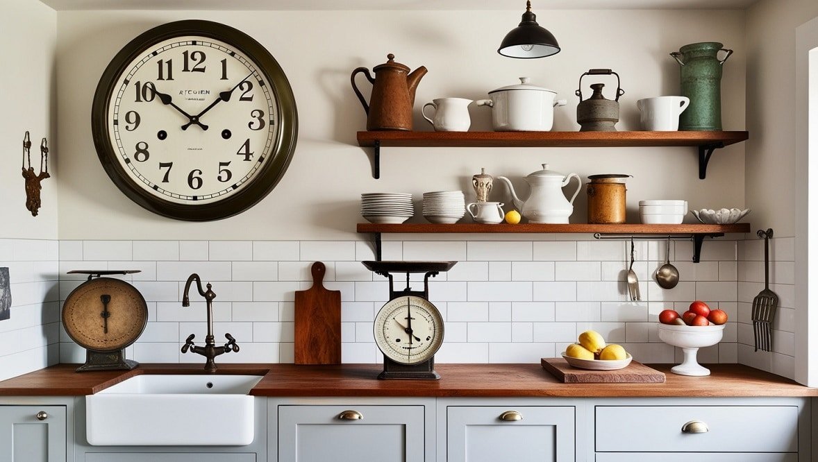 Antique Scale or Clock as Wall Decor