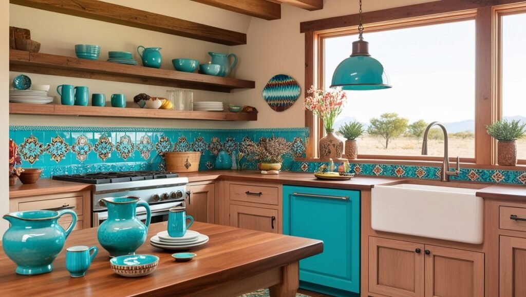 Turquoise and Ceramic Accents
