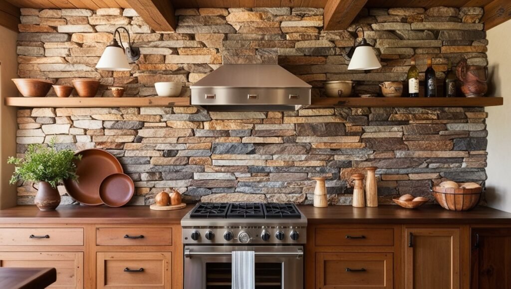 Handcrafted Stone Statement Wall
