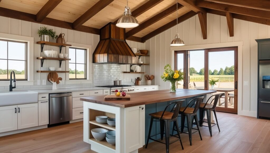Appliances and Fixtures: Blending Function and Style in Your Barndominium Kitchen