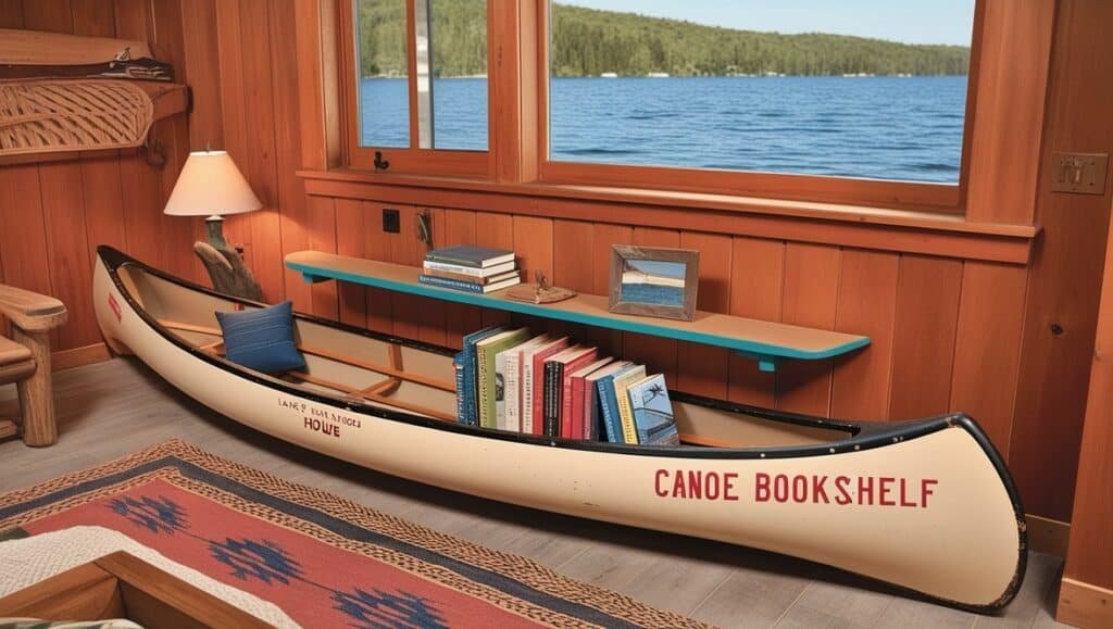 Canoe Bookshelf for Storage