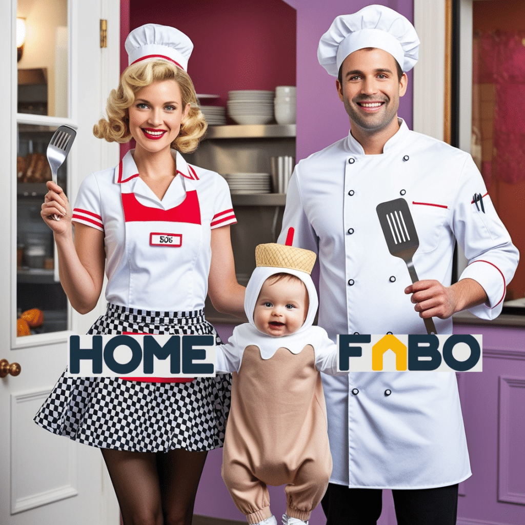 50s Diner: Waitress, Chef, and Milkshake